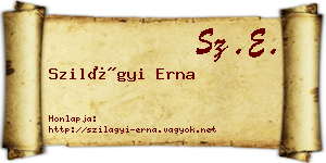Szilágyi Erna névjegykártya