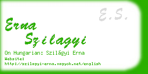 erna szilagyi business card